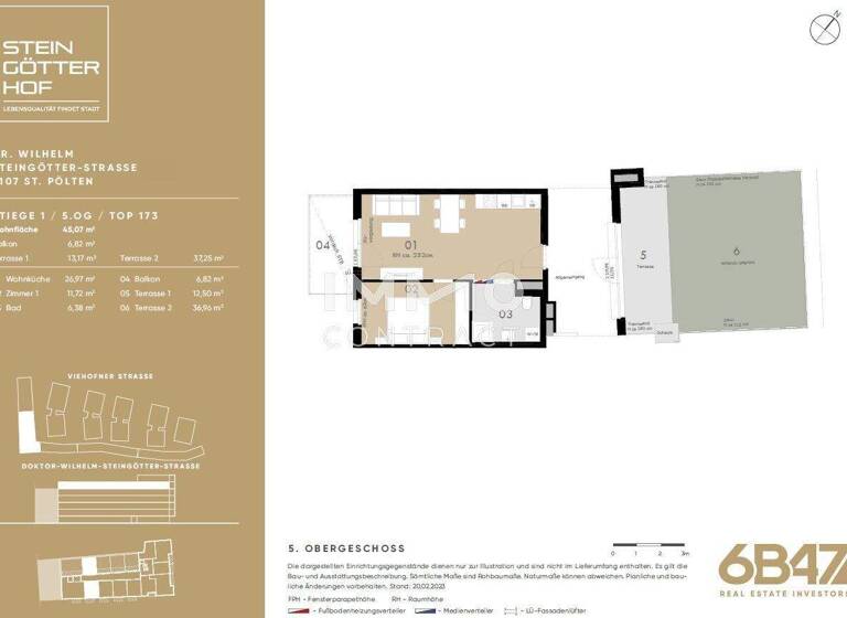Wohnung zum Kauf - Erstbezug provisionsfrei 221.100 € 2 Zimmer 45,1 m² Teufelhof St. Pölten 3100