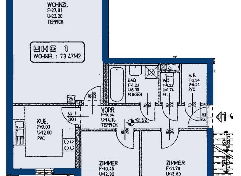 Wohnung zur Miete 497 € 3 Zimmer 73,5 m² 1. Geschoss Marchegg 2293