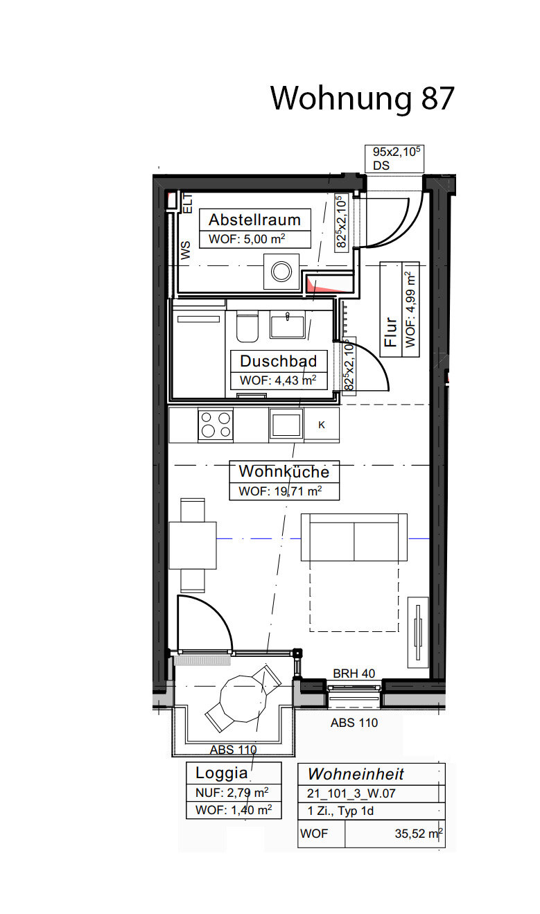 Wohnung zur Miete 524 € 1 Zimmer 35,5 m²<br/>Wohnfläche Nördliche Mühlenvorstadt Greifswald 17489