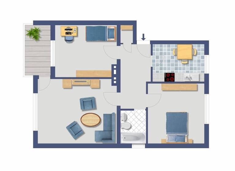 Wohnung zum Kauf provisionsfrei 318.400 € 3,5 Zimmer 73,7 m² Schlebuscher Straße 5 Wersten Düsseldorf 40591