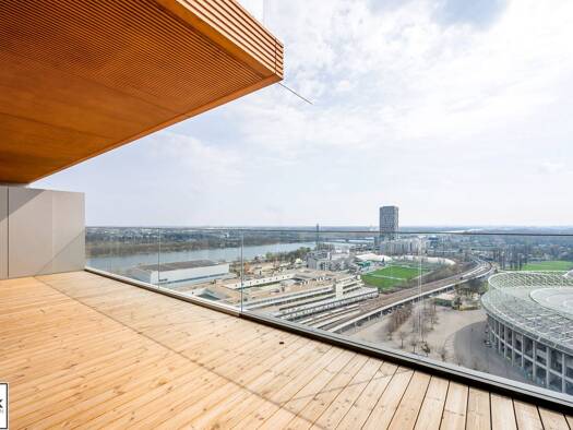 Wohnung zur Miete - Erstbezug 2.110 € 2 Zimmer 84,4 m² 25. Geschoss Meiereistraße Wien 1020