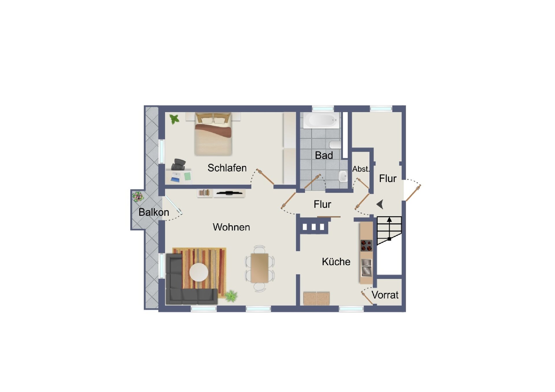 Wohnung zum Kauf 240.000 € 2 Zimmer 59,8 m²<br/>Wohnfläche Ortsgebiet Ottersweier 77833