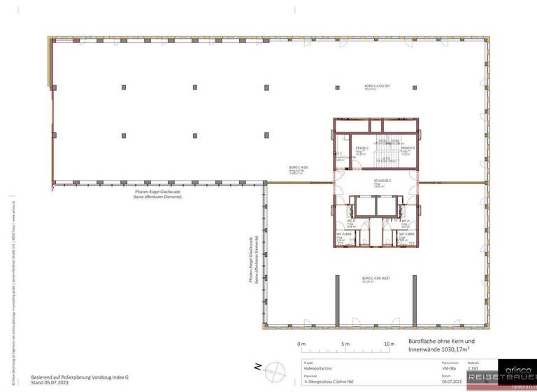 Bürofläche zur Miete - Erstbezug 15,50 € 1.030,2 m² Bürofläche Regensburger Straße Lustenau Linz 4020