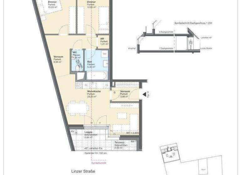 Wohnung zum Kauf - Erstbezug provisionsfrei 498.900 € 3 Zimmer 72,9 m² Linzer Straße Wien 1140