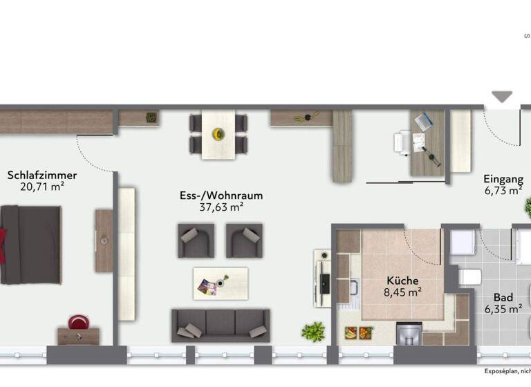 Wohnung zur Miete 1.730 € 2 Zimmer 79,9 m² 1. Geschoss Bogenhausen München 81927