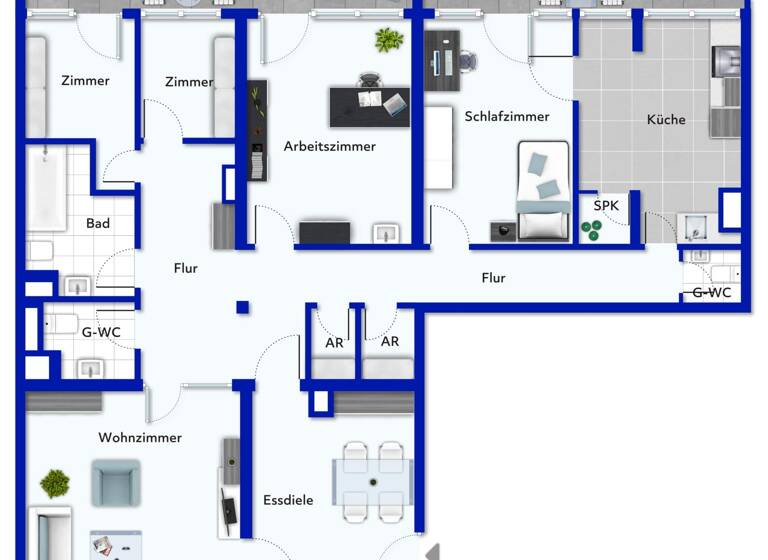 Wohnung zum Kauf 510.000 € 6 Zimmer 141 m² 1. Geschoss Bilk Düsseldorf 40225