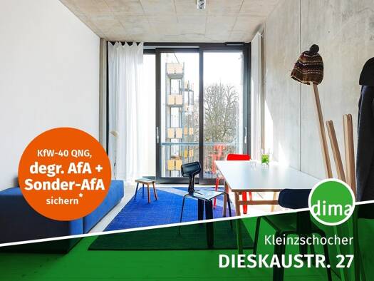 Wohnung zum Kauf - Erstbezug 226.380 € 2 Zimmer 41,2 m² 1. Geschoss Dieskaustraße 27 Kleinzschocher Leipzig 04229