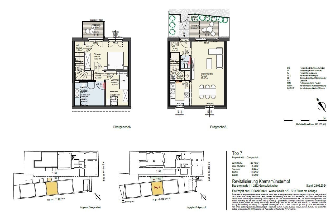 Wohnung zum Kauf 589.000 € 3 Zimmer 85,8 m²<br/>Wohnfläche 31.12.2024<br/>Verfügbarkeit Gumpoldskirchen 2352