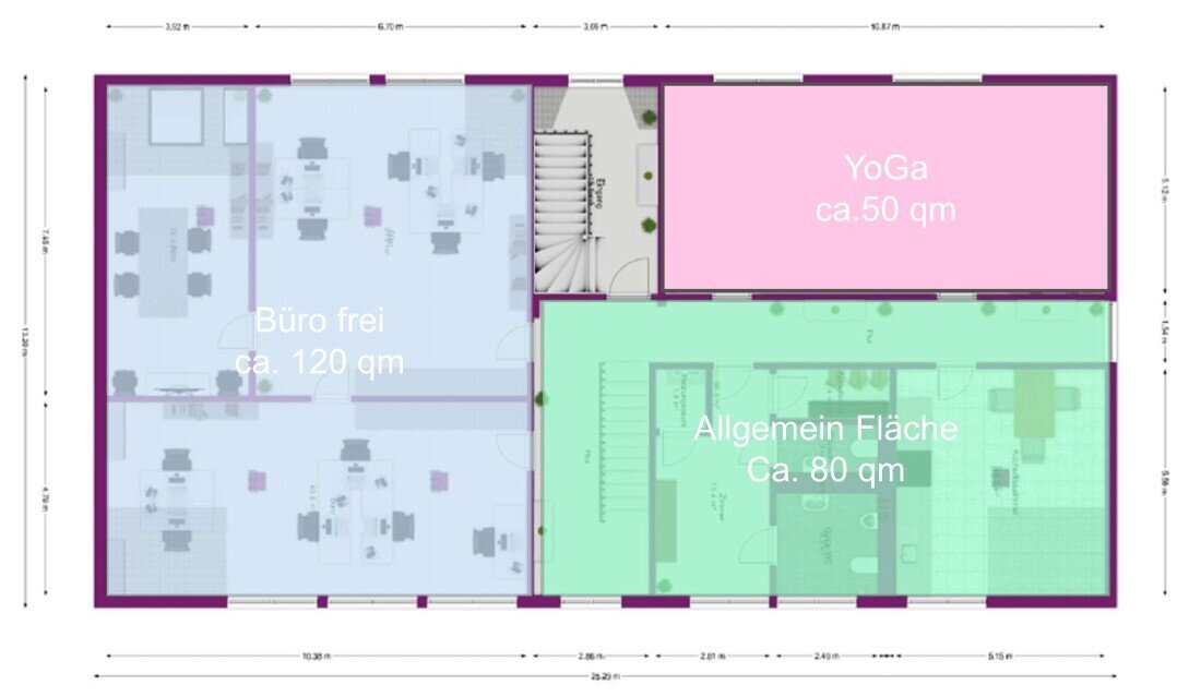 Büro-/Praxisfläche zur Miete provisionsfrei 800 € 3 Zimmer 120 m²<br/>Bürofläche ab 100 m²<br/>Teilbarkeit Berenbostel - Nord Garbsen 30827