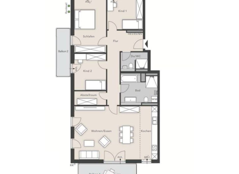 Wohnung zum Kauf 885.000 € 4 Zimmer 134,3 m²<br/>Wohnfläche 1.<br/>Geschoss ab sofort<br/>Verfügbarkeit Dr.-Wilhelm-Knarr-Weg Harthausen Bad Aibling 83043