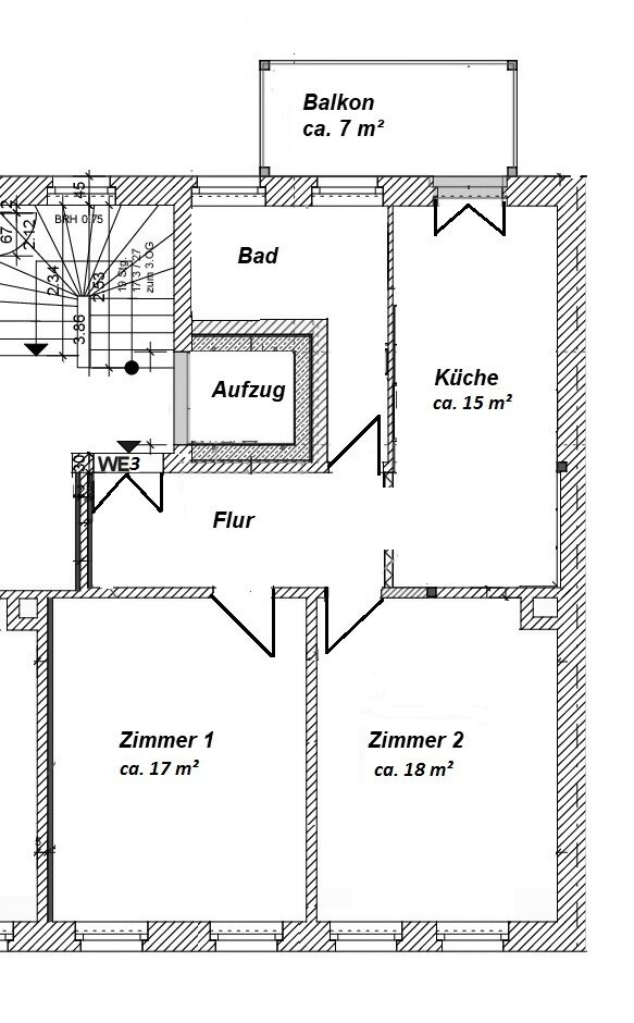 Wohnung zur Miete 1.110 € 2 Zimmer 69,3 m²<br/>Wohnfläche 1.<br/>Geschoss 01.02.2025<br/>Verfügbarkeit Fregestraße 18 Zentrum - Nordwest Leipzig 04105