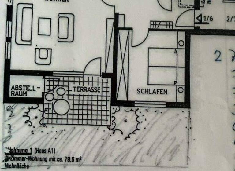 Wohnung zur Miete 1.050 € 2 Zimmer 79,5 m² EG Darmstadt 64285