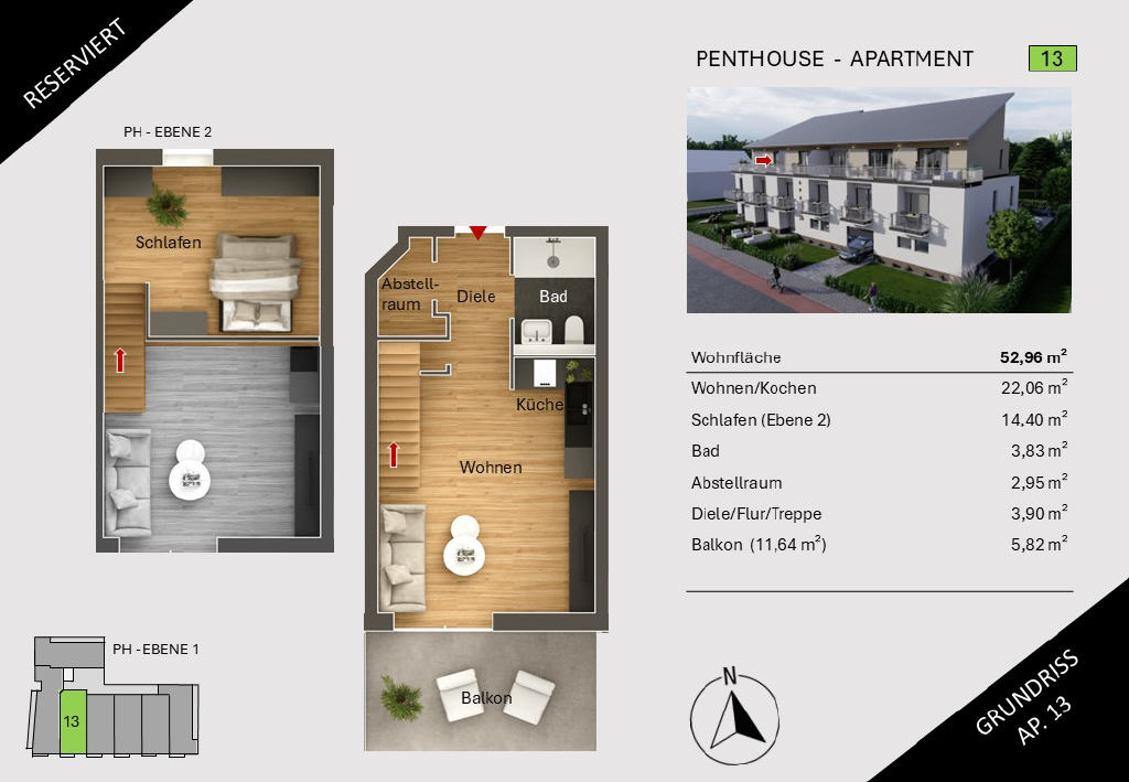 Wohnung zum Kauf 210.500 € 2 Zimmer 53 m²<br/>Wohnfläche Habsburgerring 14 Bärenkämpen 3 Minden 32425