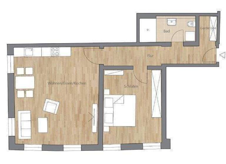 Wohnung zur Miete 699 € 2 Zimmer 66 m² frei ab sofort Hallgasse 5 Nördlingen 86720