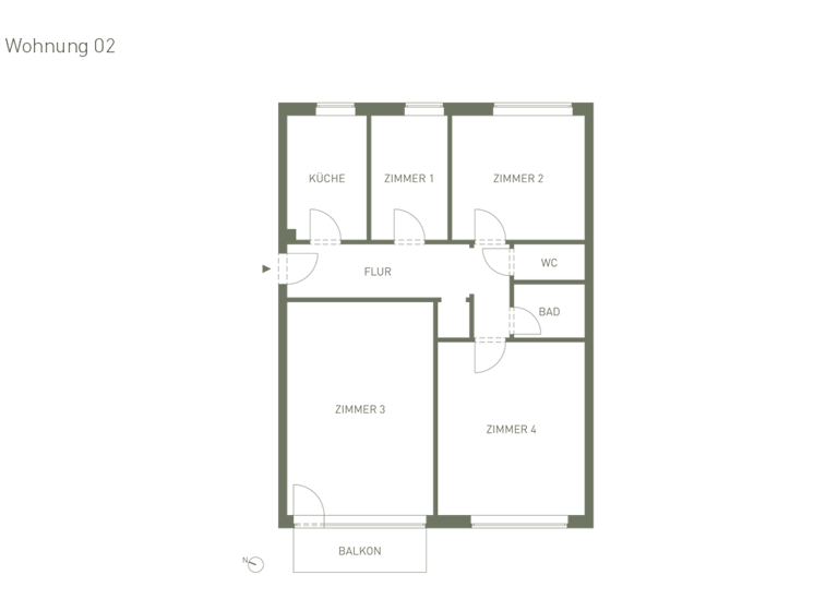 Wohnung zum Kauf provisionsfrei 445.000 € 4 Zimmer 91,1 m² 2. Geschoss frei ab sofort Dernauer Straße 20a Wandsbek Hamburg 22047
