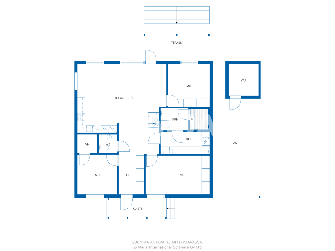 Doppelhaushälfte zum Kauf 295.000 € 4 Zimmer 101 m²<br/>Wohnfläche 2.078 m²<br/>Grundstück Rietulantie 5 Siilinjärvi 70900