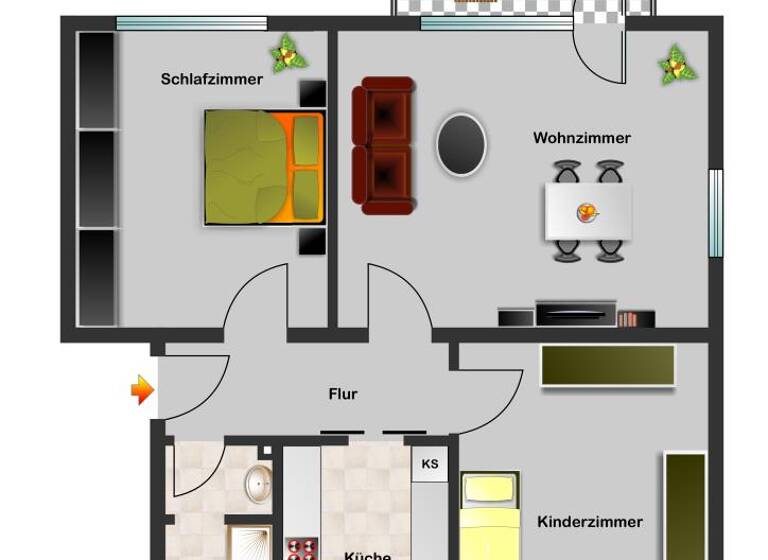 Wohnung zum Kauf 149.000 € 3 Zimmer 65,7 m² 1. Geschoss Wellsee Kiel 24145
