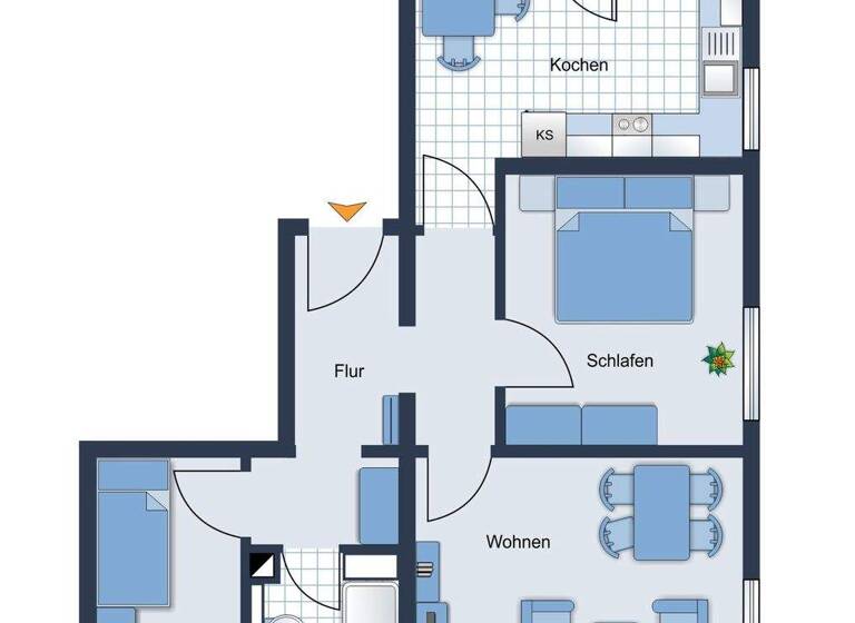 Wohnung zum Kauf 73.000 € 3 Zimmer 68 m² 1. Geschoss Hartmannsdorf 09232