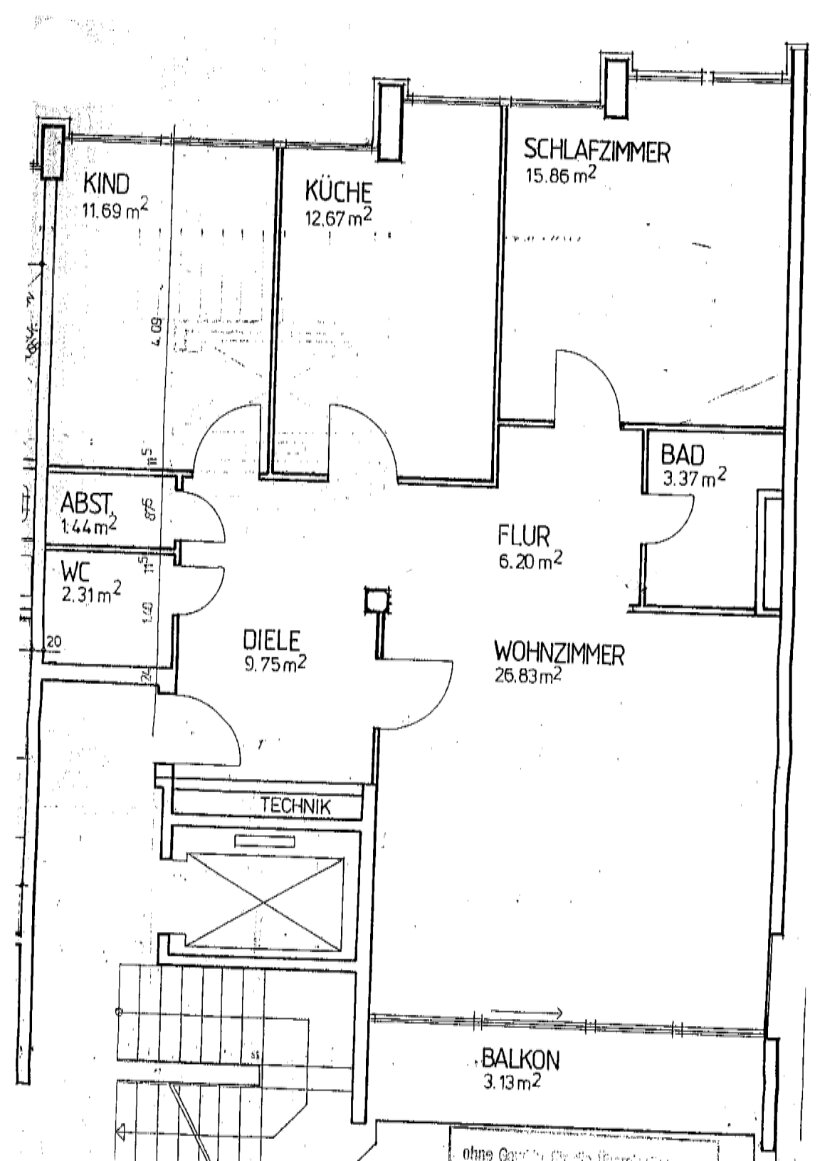 Wohnung zur Miete 795 € 3,5 Zimmer 90 m²<br/>Wohnfläche 01.07.2025<br/>Verfügbarkeit Erzbergerstrasse Ekkehard - Realschule 3 Singen (Hohentwiel) 78224