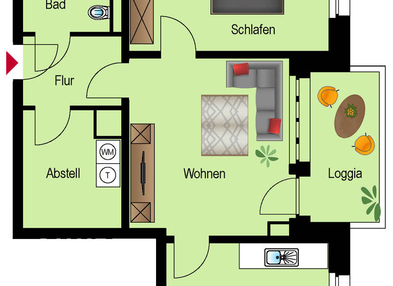 Wohnung zur Miete 1.275 € 2 Zimmer 63,8 m² 1. Geschoss Posthausen 8 Posthausen Ottersberg 28870