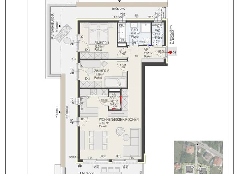 Penthouse zum Kauf 749.250 € 3 Zimmer 76 m² Innere Stadt Klagenfurt am Wörthersee 9020