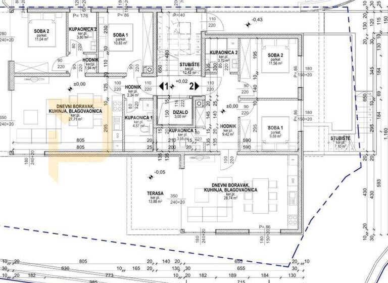 Wohnung zum Kauf 359.730 € 2 Zimmer 70 m² Povljana