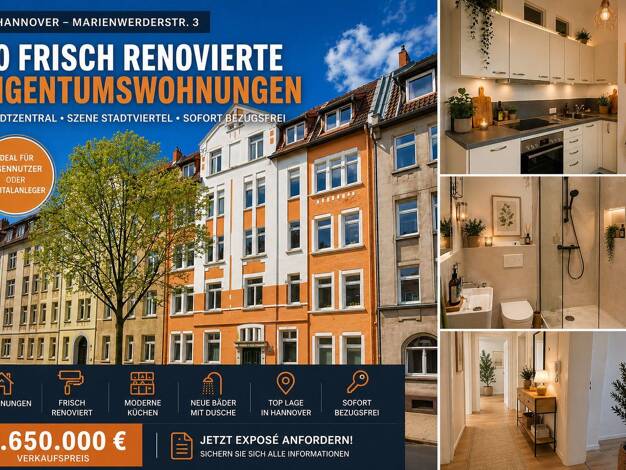 Mehrfamilienhaus zum Kauf provisionsfrei 1.650.000 € 30 Zimmer 594,9 m² 297 m² Grundstück Marienwerderstraße 3 Linden-Mitte Hannover 30449
