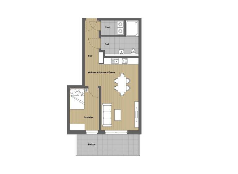 Studio zum Kauf provisionsfrei 247.146 € 2 Zimmer 59,4 m² Nordwalde 48356