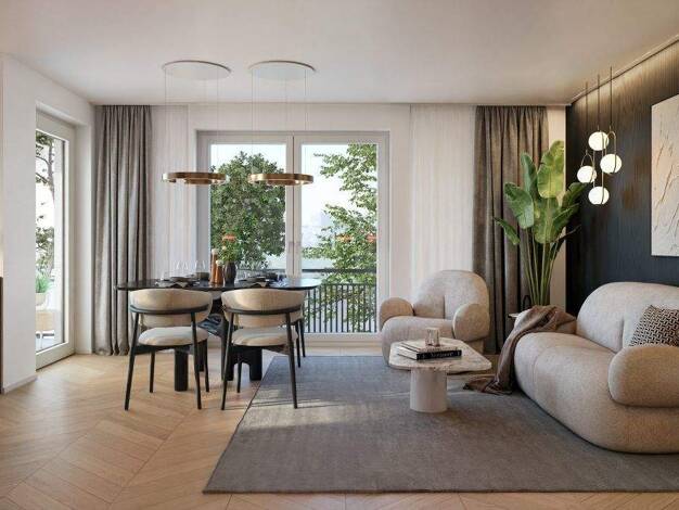 Wohnung zum Kauf - Neubau provisionsfrei 853.500 € 3 Zimmer 74,3 m² 1. Geschoss frei ab 01.11.2027 Ernastraße 14 Trudering-Riem München 81827