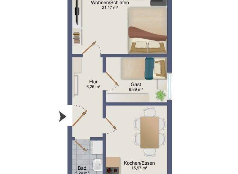 Wohnung zum Kauf 259.000 € 1,5 Zimmer 63 m² 2. Geschoss Hochzoll Augsburg 86163