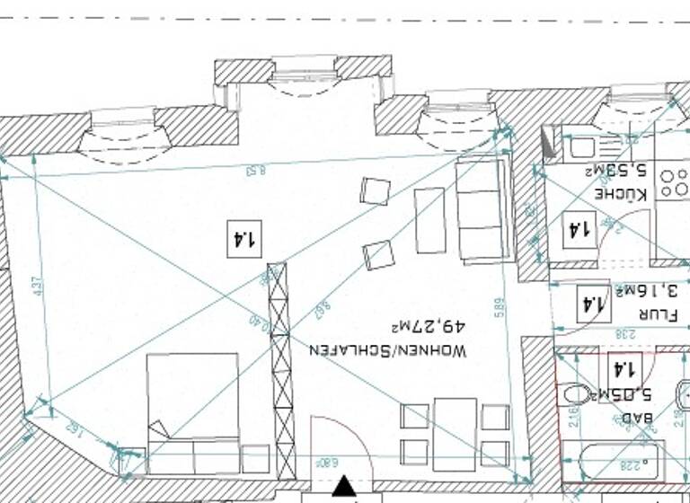 Wohnung zum Kauf 349.000 € 2 Zimmer 63 m² 1. Geschoss Innenstadt Regensburg 93047