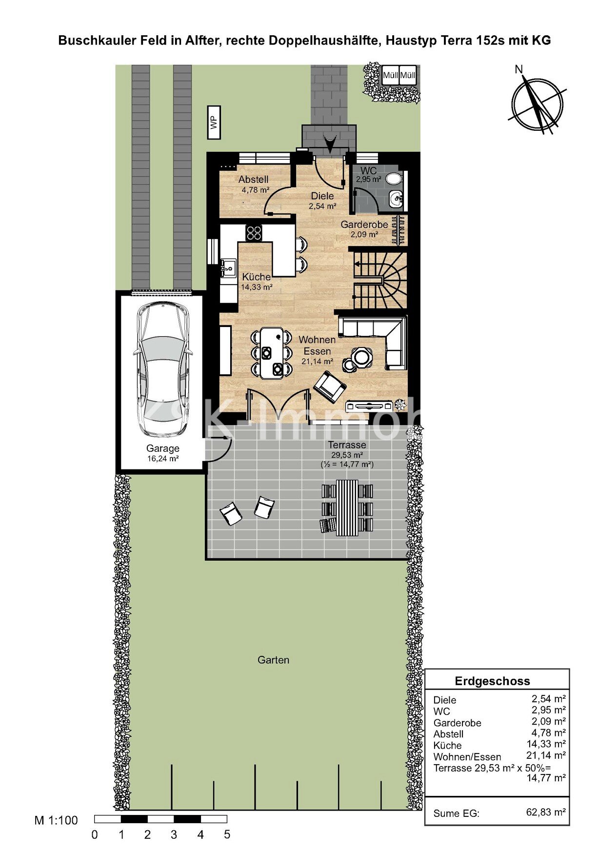 Doppelhaushälfte zum Kauf 658.000 € 5 Zimmer 153 m²<br/>Wohnfläche 250 m²<br/>Grundstück Witterschlick Alfter / Witterschlick 53347