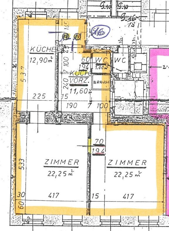 Wohnung zum Kauf 218.890 € 3 Zimmer 71 m²<br/>Wohnfläche 3.<br/>Geschoss Denisgasse Wien 1200