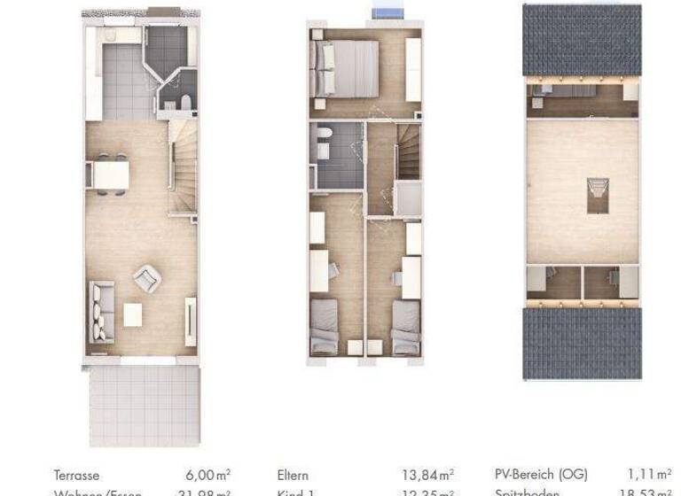 Reihenmittelhaus zum Kauf - Erstbezug provisionsfrei 399.900 € 4,5 Zimmer 98 m² 192 m² Grundstück Bachstraße 10 Weiler Berg / Weiler 88276