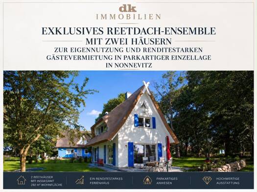 Haus zum Kauf 985.000 € 6 Zimmer 282 m² 1.644 m² Grundstück Nonnevitz Dranske 18556