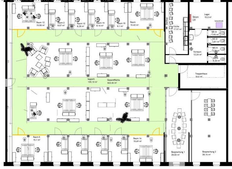 Bürofläche zur Miete 5.850 € 585 m²<br/>Bürofläche ab 300 m²<br/>Teilbarkeit Igstadt Wiesbaden 65207