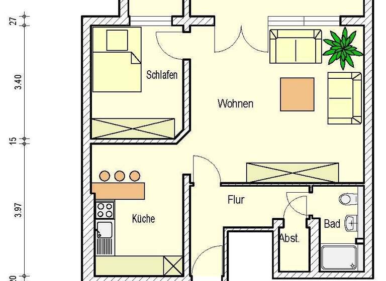 Wohnung zur Miete 527 € 2 Zimmer 62 m² EG frei ab 01.06.2026 Bürgerstraße 10 Hämelerwald Lehrte 31275