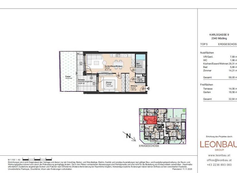 Wohnung zum Kauf 451.000 € 2 Zimmer 58,1 m² Mödling 2340