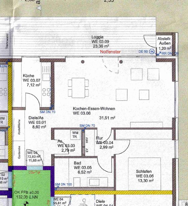 Wohnung zur Miete 1.112 € 2 Zimmer 83,1 m²<br/>Wohnfläche 01.01.2025<br/>Verfügbarkeit Maximin 1 Trier 54292