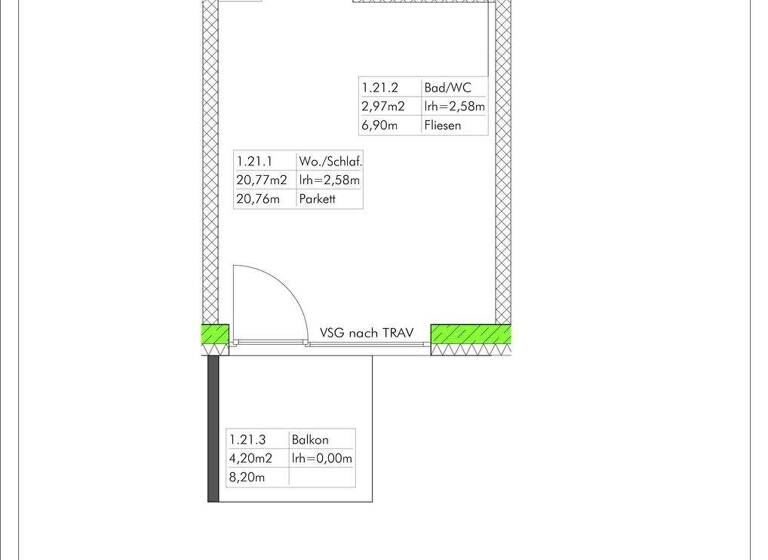Studio zur Miete 435 € 1 Zimmer 25,6 m² frei ab 01.04.2026 Straubing 94315