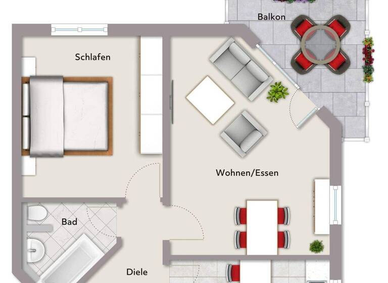 Wohnung zum Kauf 195.000 € 2 Zimmer 55 m² 1. Geschoss Stockstadt 63811