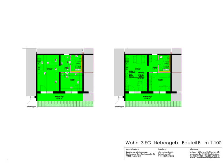 Wohnung zur Miete 487 € 2 Zimmer 54,1 m² frei ab sofort Klosterberg 3 Sankt Oswald Sankt Oswald-Riedlhütte 94568
