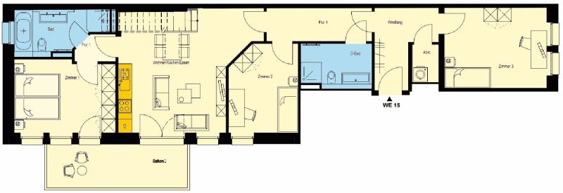 Maisonette zur Miete 1.998 € 4 Zimmer 119,9 m²<br/>Wohnfläche 5.<br/>Geschoss Floßplatz 25 Zentrum - Süd Leipzig 04107