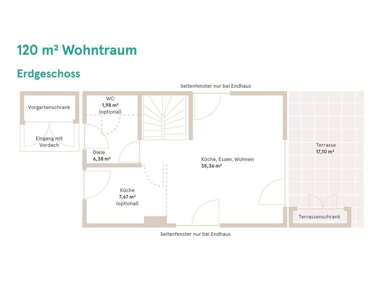 Terrassenwohnung zum Kauf provisionsfrei 319.990 € 4 Zimmer 120 m² frei ab 01.05.2026 Raiffeisenweg 6b Kirchheimbolanden 67292