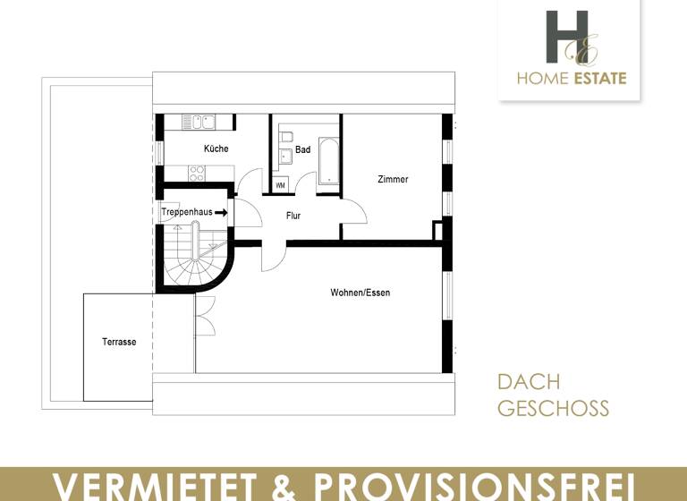 Terrassenwohnung zum Kauf provisionsfrei 300.000 € 3 Zimmer 80 m²<br/>Wohnfläche Dachgeschoss<br/>Geschoss An den Eichen 1 B Ruhlsdorf Teltow 14513