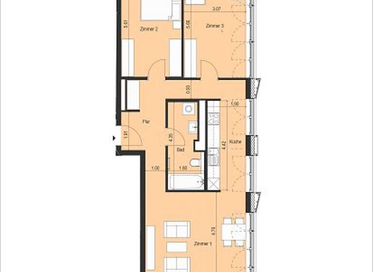 Wohnung zur Miete 2.350 € 3 Zimmer 89 m²<br/>Wohnfläche 16.<br/>Geschoss Tempelhof Berlin 12099