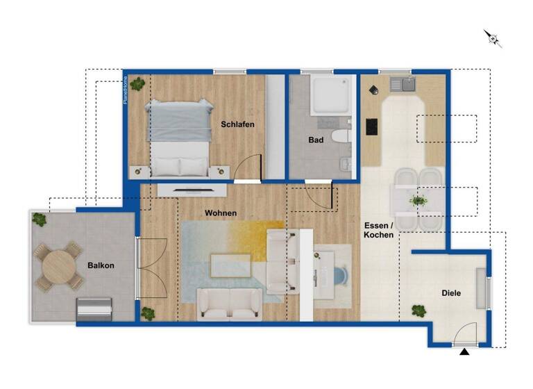 Wohnung zum Kauf 249.000 € 2,5 Zimmer 71,6 m² 3. Geschoss Pfalzgrafenweiler 72285