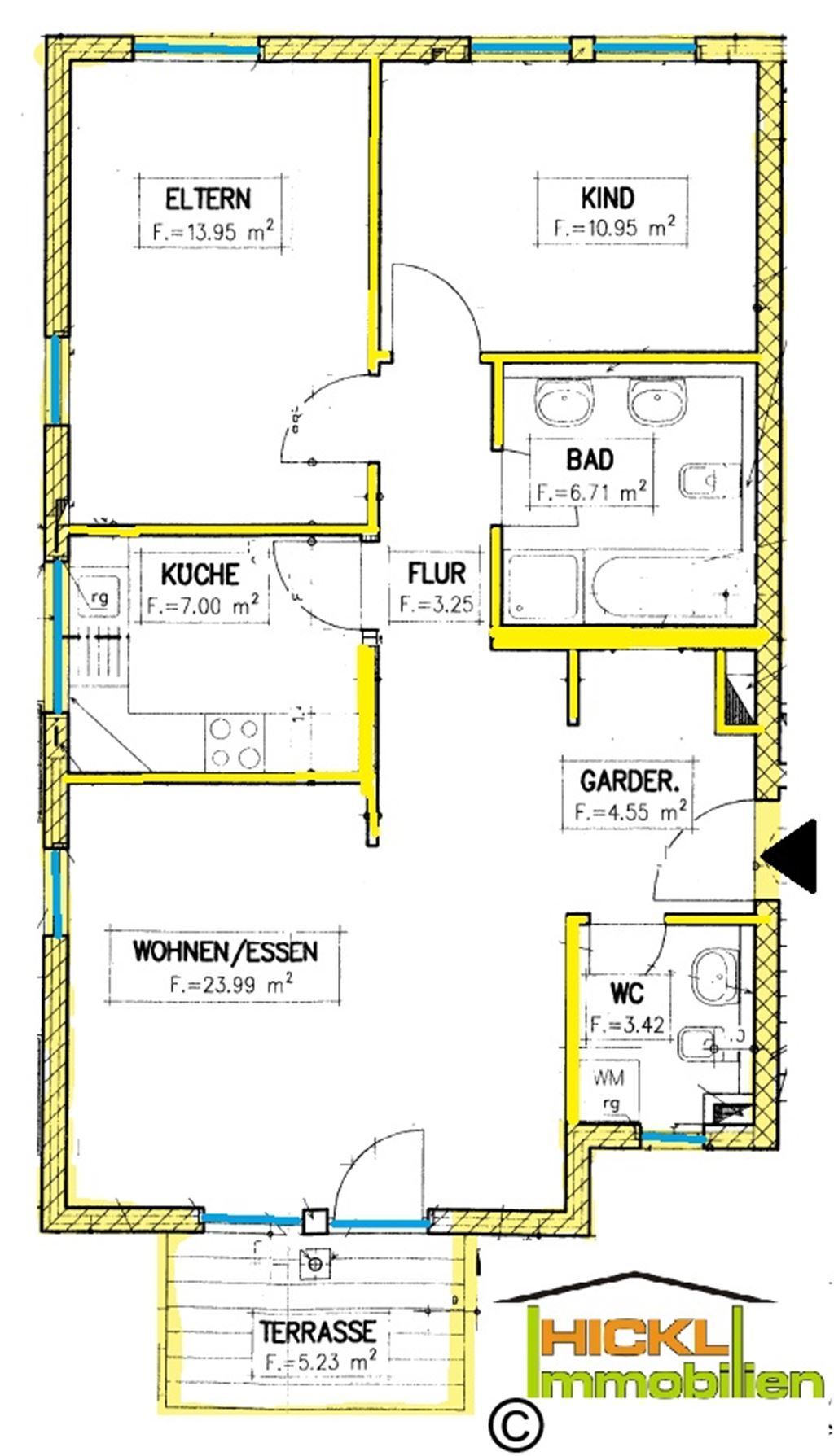 Wohnung zur Miete 770 € 3 Zimmer 76,4 m²<br/>Wohnfläche 1.<br/>Geschoss ab sofort<br/>Verfügbarkeit Neugasse 43 a Kallstadt , Pfalz 67169