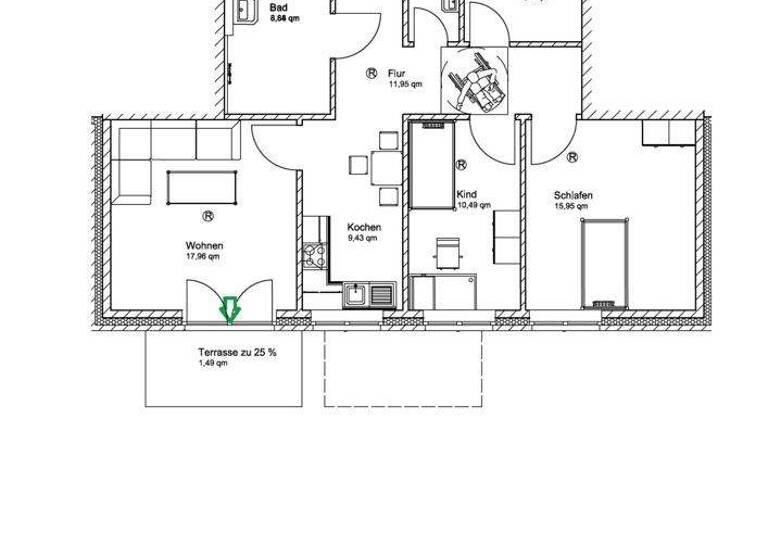 Wohnung zur Miete - Erstbezug 1.100 € 3 Zimmer 84,7 m² Tätendorf-Eppensen Barum 29576