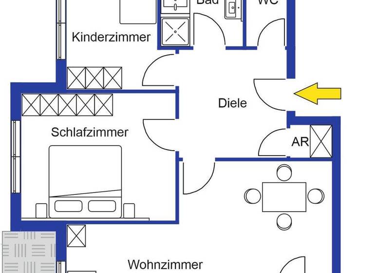 Wohnung zum Kauf 252.000 € 3,5 Zimmer 84 m² 1. Geschoss Nordstetten Horb am Neckar 72160